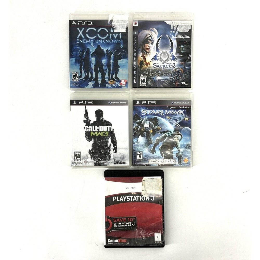 Lot of 5 Sony PS3 PlayStation Video Games Starhawk, Lair, XCOM, Fallen Angel COD